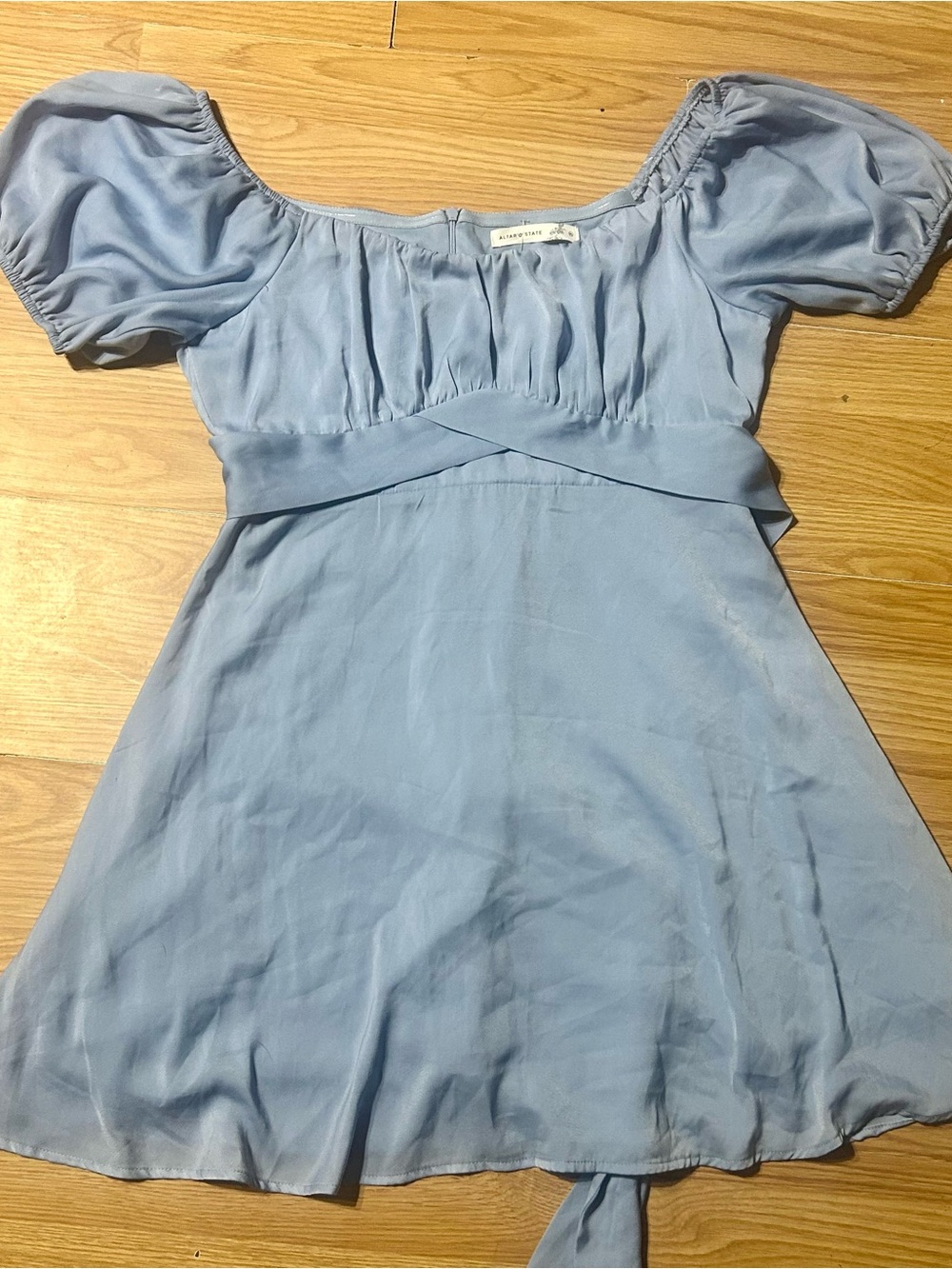 Altar'd State dusty Blue Mini Dress Ladies/jrs XL